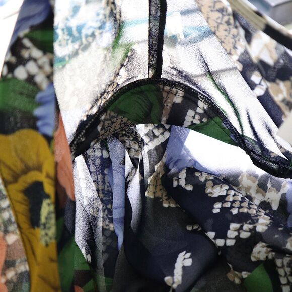 Cabi Size M Snake Charmer Blouse Semi Sheer Black Multi 3762 - Picture 10 of 12